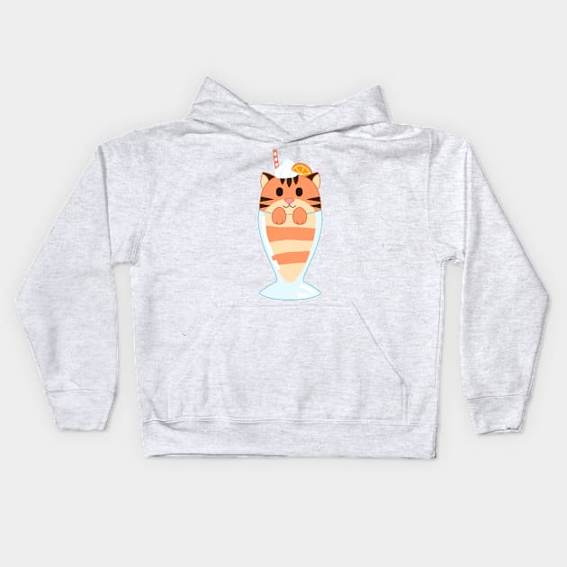 orange tiger shake Kids Hoodie by chibifox